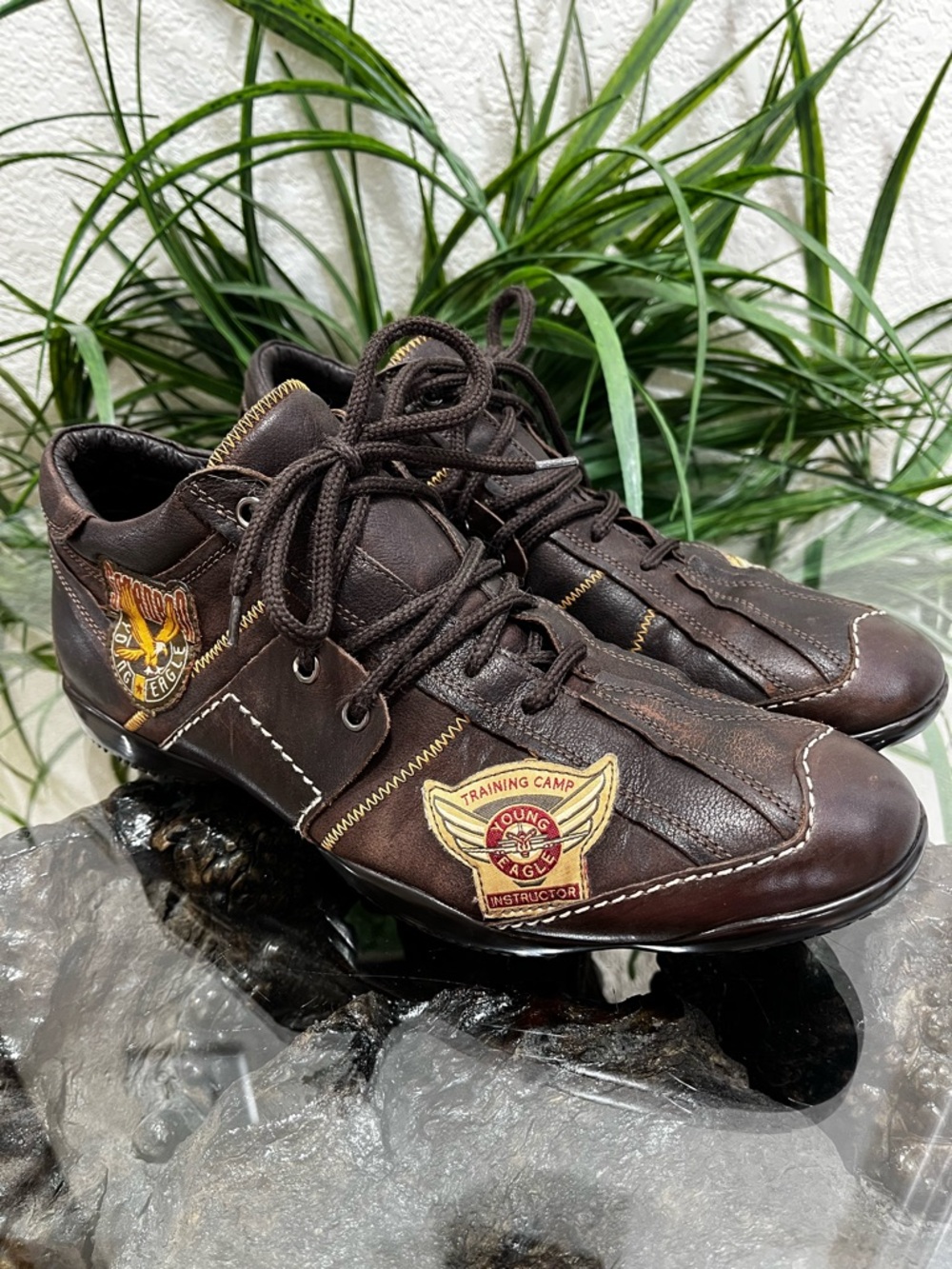 Bacco Bucci McDonald Young Eagle Instructor Brown Leather Oxford Size 10